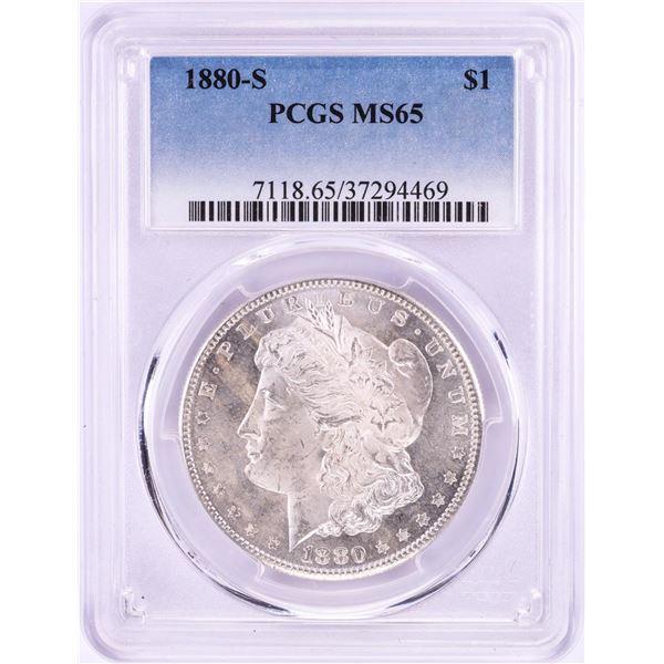 1880-S $1 Morgan Silver Dollar Coin PCGS MS65