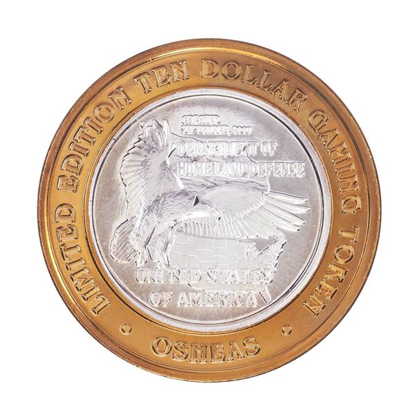 .999 Silver Osheas Casino Las Vegas, Nevada $10 Casino Limited Edition Gaming Token