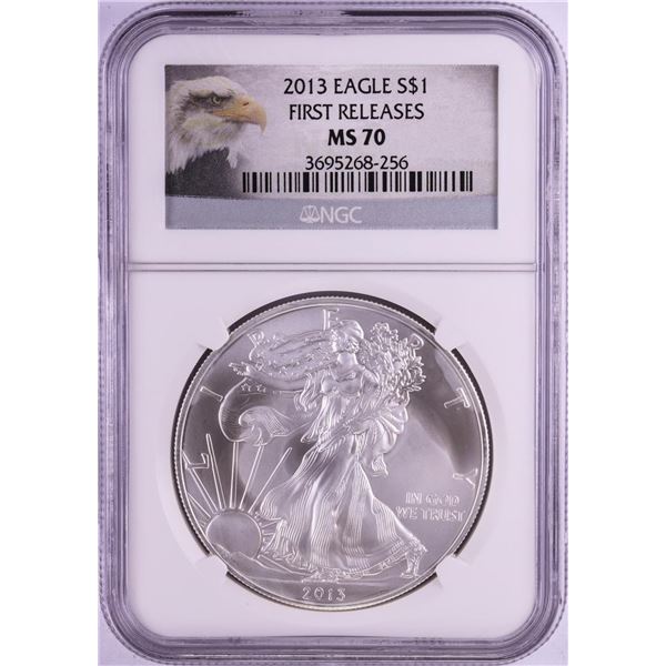2013 $1 American Silver Eagle Coin NGC MS70 First Releases