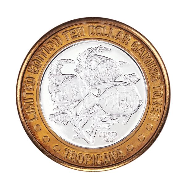 .999 Fine Silver Tropicana Las Vegas, Nevada $10 Limited Edition Gaming Token