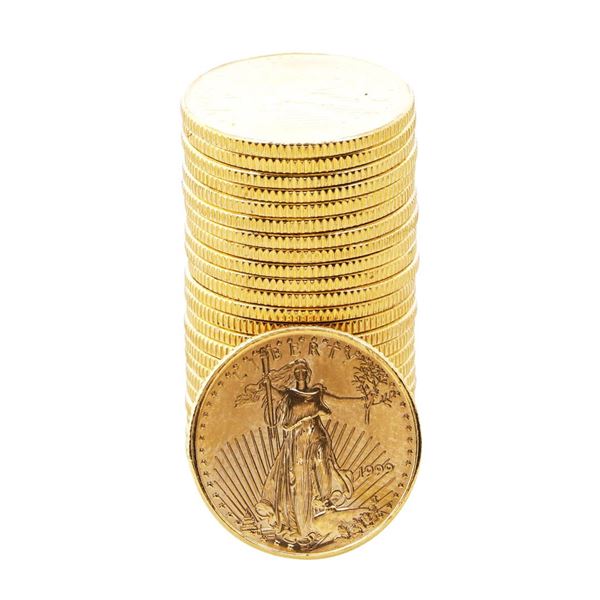 Lot of (25) 1999 $5 American Gold Eagle Coins