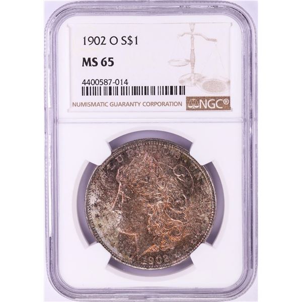 1902-O $1 Morgan Silver Dollar Coin NGC MS65 Nice Toning