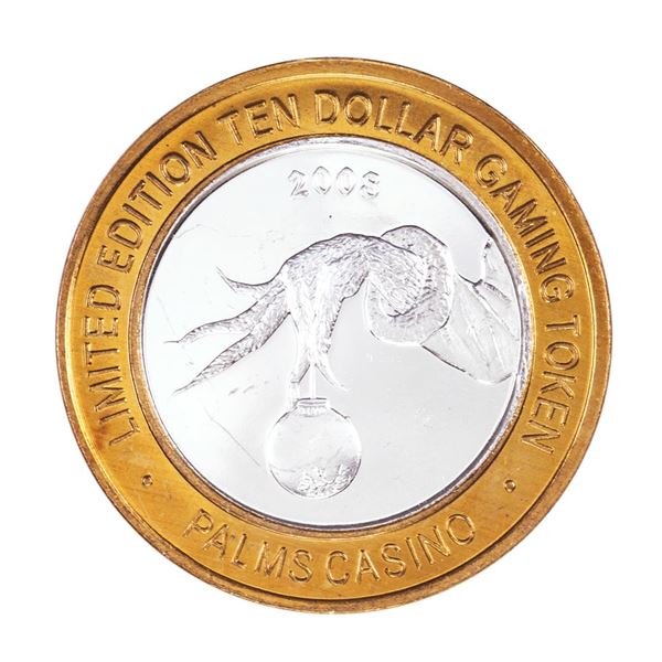 .999 Silver Palms Casino Las Vegas, NV $10 Casino Limited Edition Gaming Token