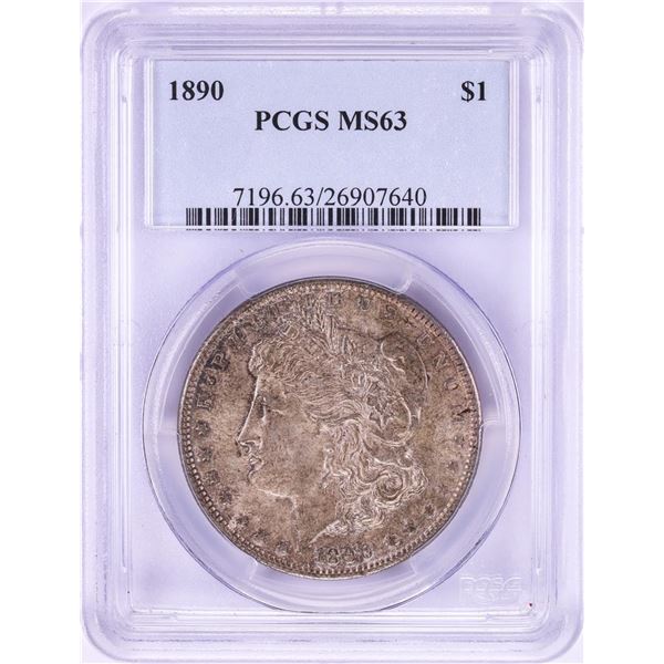 1890 $1 Morgan Silver Dollar Coin PCGS MS63