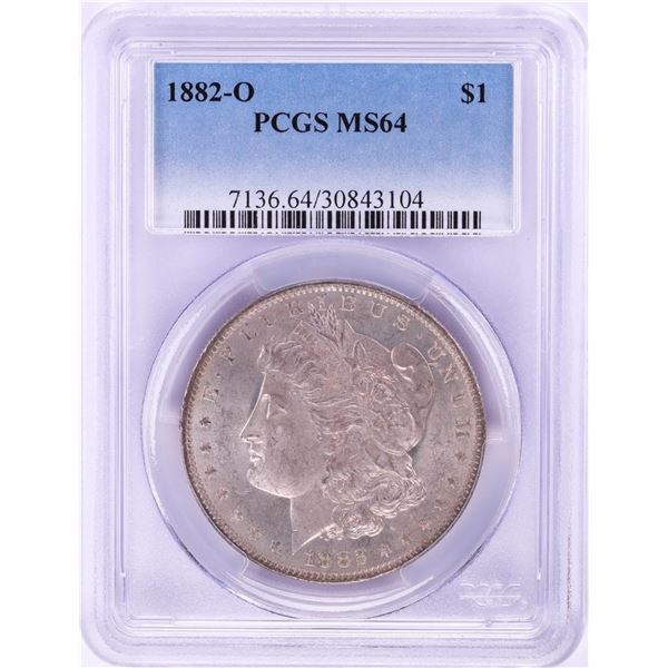 1882-O $1 Morgan Silver Dollar Coin PCGS MS64 Nice Toning