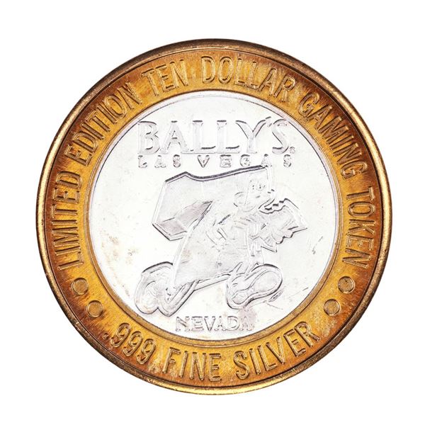 .999 Silver Ballys Las Vegas, Nevada $10 Casino Limited Edition Gaming Token