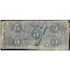 Image 2 : 1863 $5 Confederate States of America Note