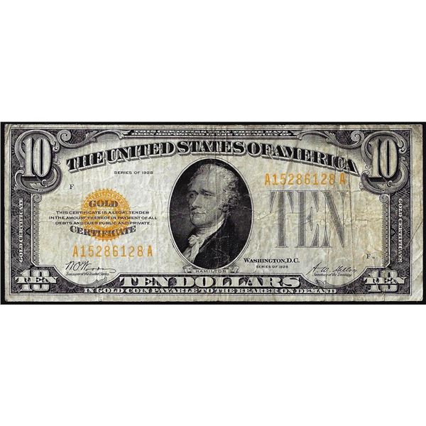 1928 $10 Gold Cerificate Note