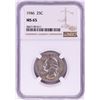 Image 1 : 1946 Washington Quarter Coin NGC MS65