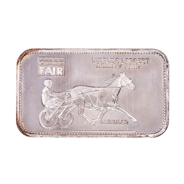 1986 L.A. County Fair Montclair, CA Limited Edition 1oz .999 Fine Silver Art Bar