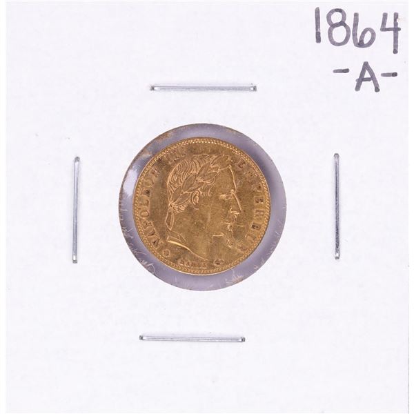1864-A France 5 Francs Gold Coin