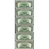 Image 2 : Lot of (6) 1953 & 1953A $5 Silver Certificate Notes