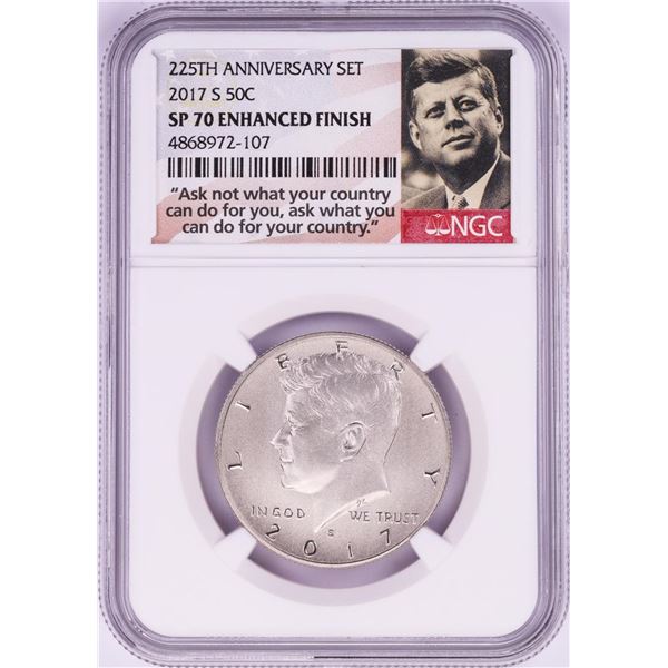 2017-S Proof Kennedy Half Dollar Coin NGC SP70 Enhanced Finish