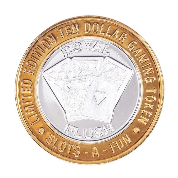 .999 Silver Slots A Fun Casino Las Vegas, NV $10 Limited Edition Casino Gaming Token