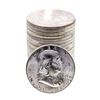 Image 1 : Roll of (20) Brilliant Uncirculated 1955 Franklin Half Dollar Coins