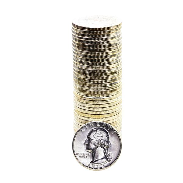 Roll of (40) Brilliant Uncirculated 1963 Washington Quarter Coins