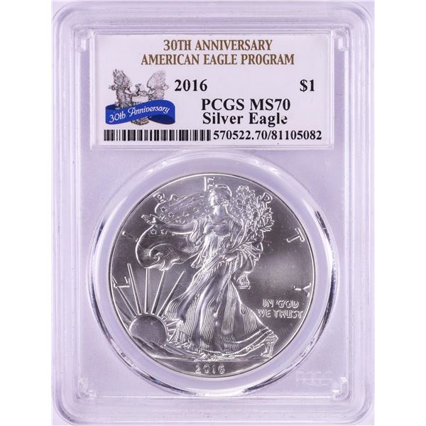 2016 $1 American Silver Eagle Coin PCGS MS70