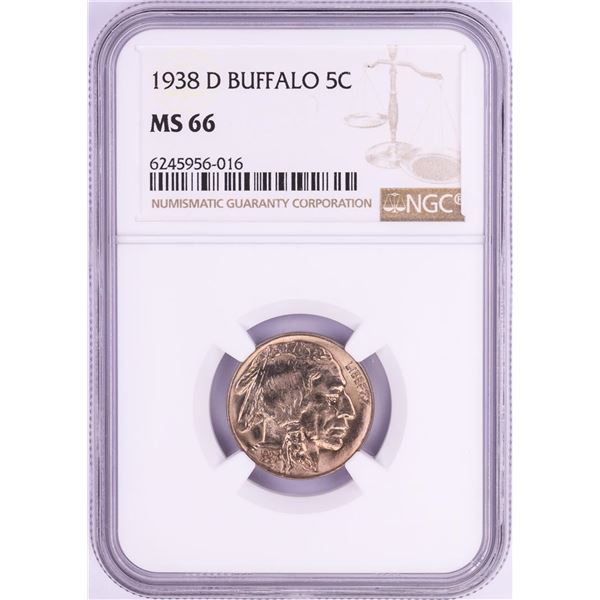 1938-D Buffalo Nickel Coin NGC MS66