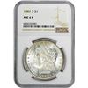 Image 2 : 1881-S $1 Morgan Silver Dollar Coin NGC MS64 Amazing Toning