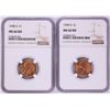 Image 1 : Lot of 1948-S & 1949-S Lincoln Wheat Cent Coins NGC MS66RD