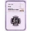Image 1 : 1953 Proof Washington Quarter Coin NGC PF66