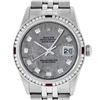 Image 1 : Rolex Men's Stainless Steel Diamond & Ruby Oyster Perpetual Datejust Wristwatch