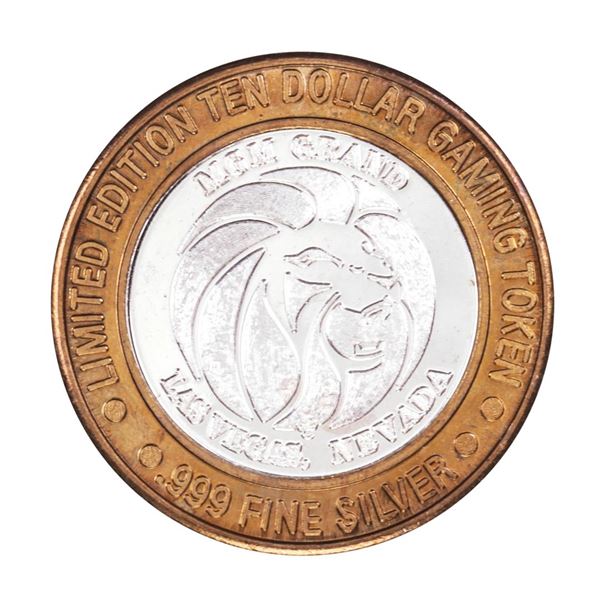 .999 Silver MGM Grand Las Vegas, Nevada $10 Casino Limited Edition Gaming Token