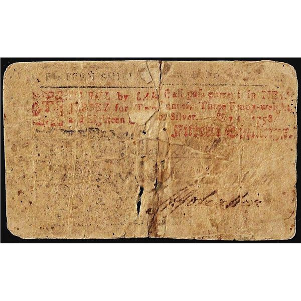 May 1, 1778 New Jersey 15 Shilling Colonial Currency Note
