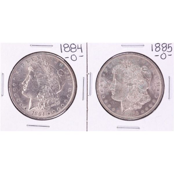 Lot of 1884-O & 1885-O $1 Morgan Silver Dollar Coins