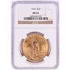 Image 1 : 1924 $20 St. Gaudens Double Eagle Gold Coin NGC MS62