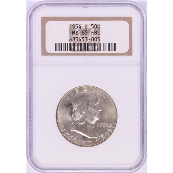 1954-D Franklin Half Dollar Coin NGC MS65FBL
