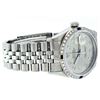 Image 3 : Rolex Men's Stainless Steel Gray Diamond & Sapphire 36MM Datejust Watch