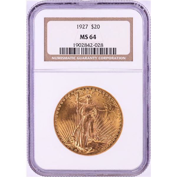 1927 $20 St. Gaudens Double Eagle Gold Coin NGC MS64