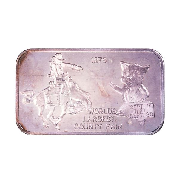 1979 L.A. County Fair Limited Edition 1oz .999 Fine Silver Art Bar