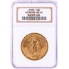 Image 1 : 1908 No Motto $20 St. Gaudens Double Eagle Gold Coin NGC MS62