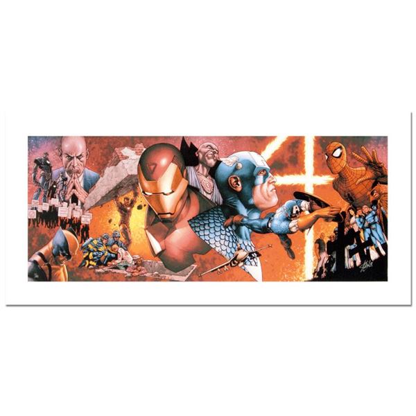 Stan Lee - Marvel Comics "Civil War #1" Giclee On Canvas