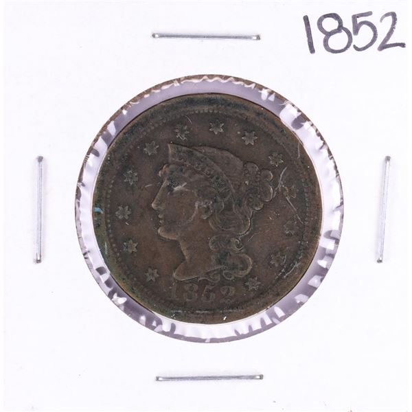 1852 Braided Hair Large Cent Coin
