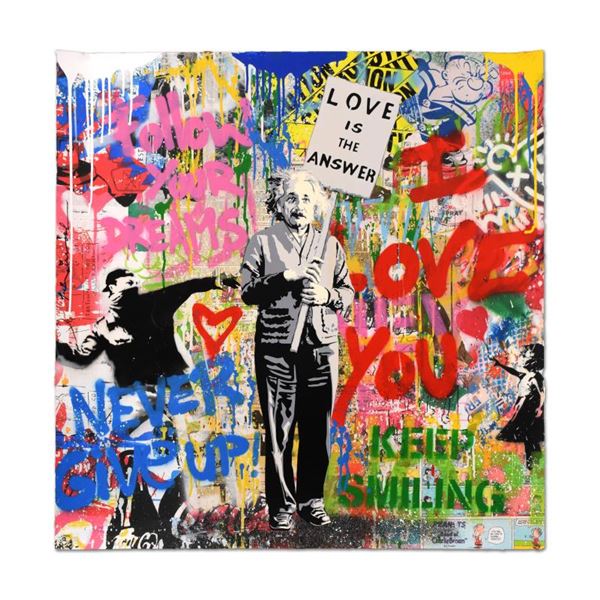 Mr. Brainwash  Einstein  Signed Mixed Media