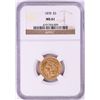 Image 1 : 1878 $3 Indian Princess Head Gold Coin NGC MS61