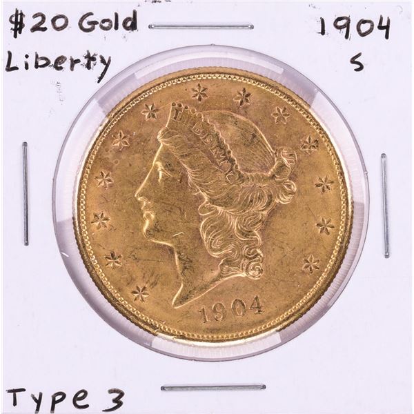 1904-S $20 Liberty Head Double Eagle Gold Coin