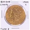 Image 1 : 1904-S $20 Liberty Head Double Eagle Gold Coin
