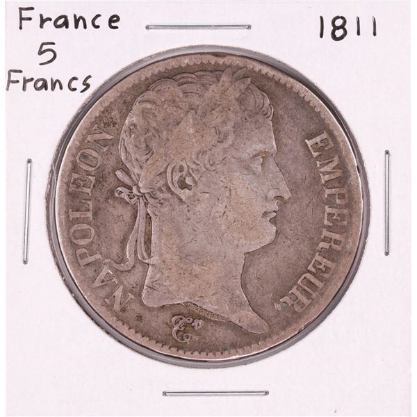 1811 France 5 Francs Coin