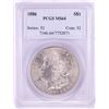 Image 1 : 1886 $1 Morgan Silver Dollar Coin PCGS MS64