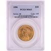 Image 1 : 1896 $10 Liberty Head Eagle Gold Coin PCGS MS63