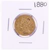 Image 1 : 1880 $5 Liberty Head Half Eagle Gold Coin - Damaged