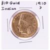 Image 1 : 1910-D $10 Indian Head Eagle Gold Coin