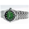 Image 7 : Rolex Men's Stainless Steel 36mm Green Vignette Diamond Datejust Watch