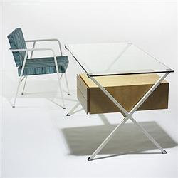 Franco Albini desk and chair, models 80 an