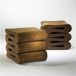 Frank Gehry Wiggle stools, pair Easy Edges