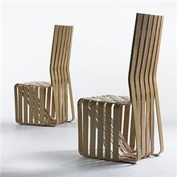 Frank Gehry High Sticking chairs, pair Kno